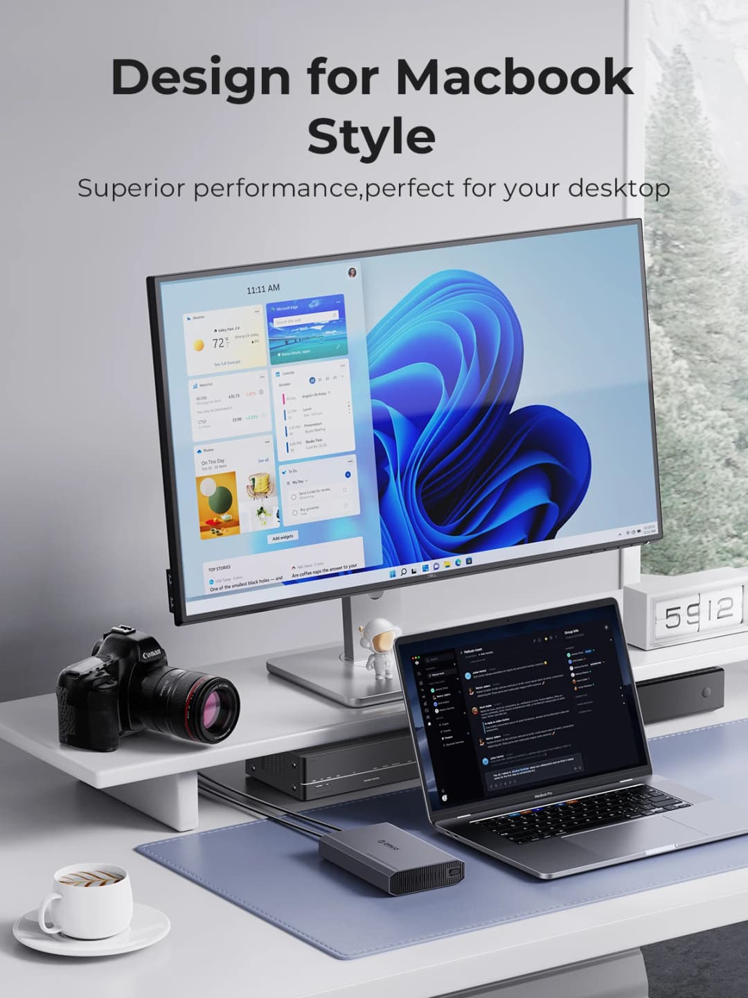 ORICO غطاء ألمنيوم 3.5 لمحرك الأقراص الصلبة مع USB 3.2 الجيل 2 سرعة نقل 5/6 جيجابت/ثانية لـ 3.5/2.5 بوصة SATA HDD SSD حتى 20 تيرابايت - 5
