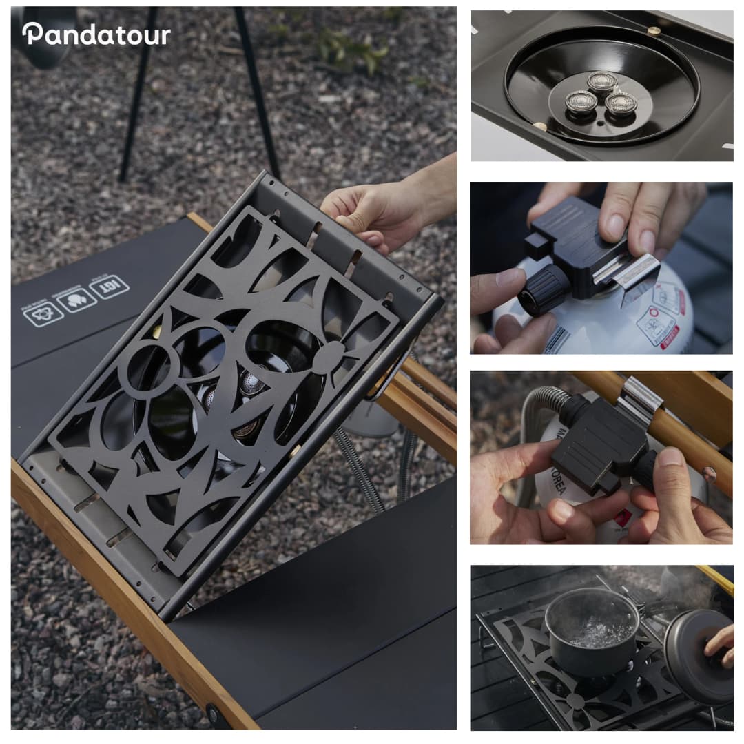 Pandatour IGT Camping Super High Firepower Stove Desktop One-Unit One-Touch Folding IGT Table Stove Stainless Steel Furnace ﻿ - 6