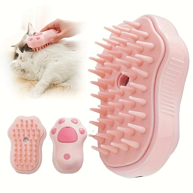 3 in 1 Cat Dog Steamy Brush Steam Brush Electric Sprayer Pet Hair Removal Combs for Massage Pet Grooming Brush Supplies - 2