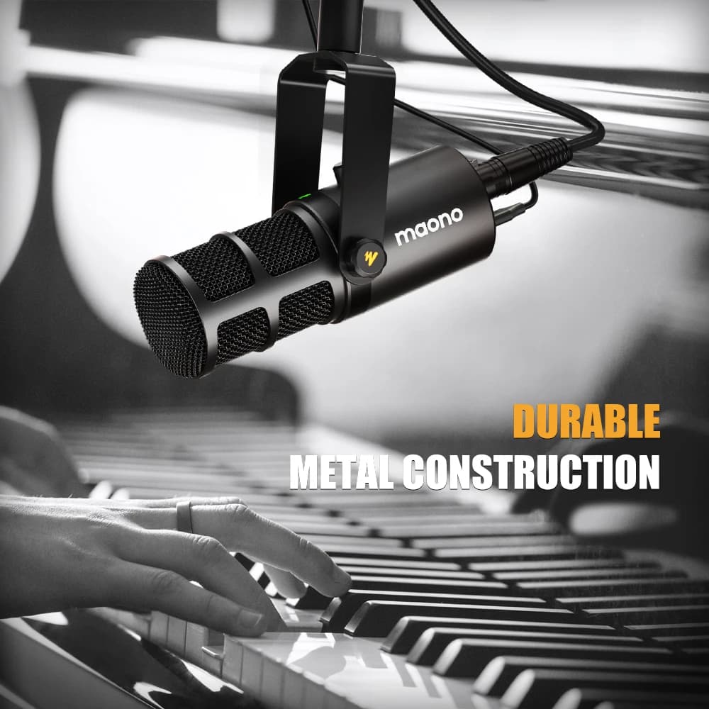 maono PD400X USB/XLR Dynamic Microphone All Metal With One-Touch Mute Headphone Jack And Volume Control For Podcasting Streaming - 6