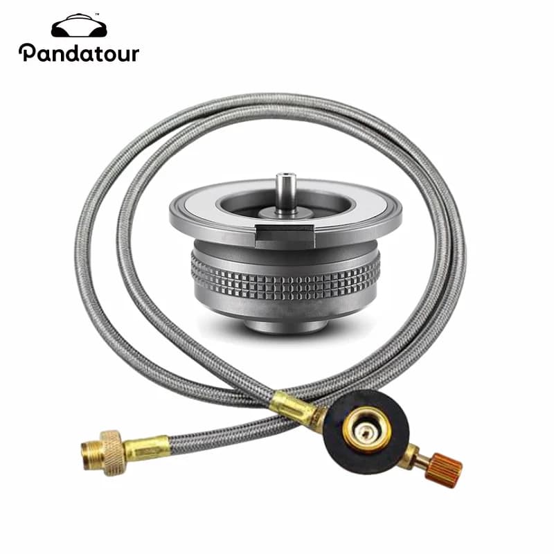 Pandatour Outdoor Camping Stove Butane Gas Adapter Split Stove Converter Connection Hose Outdoor Cooking Equipment Accessories