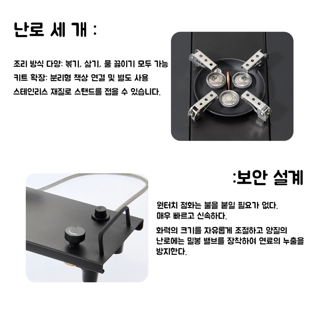 Pandatour Camping IGT 0.5UNT Gas Stove Outdoor One lick Ignite High Effi Ciency Camping Supplies Table Stove High Firepower - 5