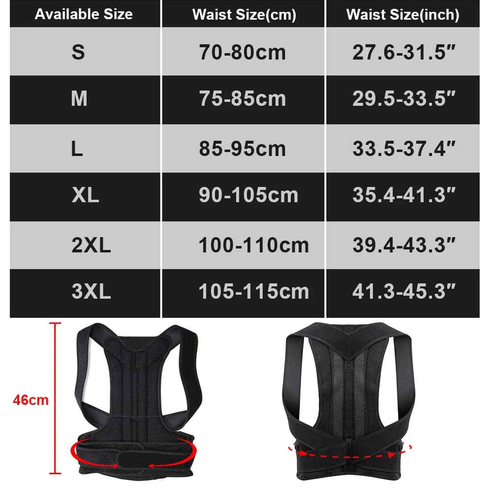 Back Brace Posture Corrector for Women and Men, Shoulder Straightener, Adjustable Full Back Support for Upper and Lower Back - 6