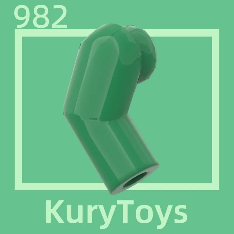 كوري تويز دي اي واي موك ل 982 # 10 قطع أجزاء مكعبات البناء لجزء الجسم الذراع، يمين - 5