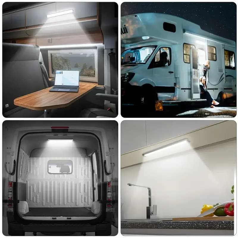 12V-80V LED Interior Light Bar Strips Ultra-Bright 120LEDs Car Reading Lights For Trailers Trucks Boats RVs Durable Work Light - 6