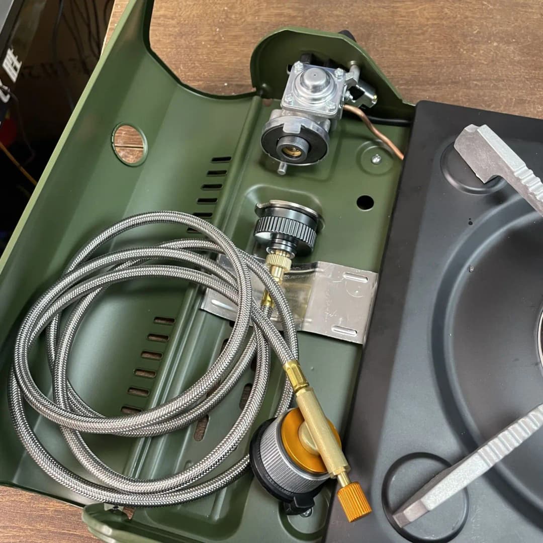 Pandatour Camping Gas Stove Adapter ButaneAdapter Extension Hose Split StoveConverter Connection Hose Gas Tank Adapter Equipment - 5