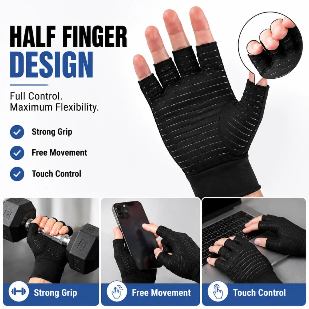 Half Finger Fitness Gloves for Men Women Compression Workout Gloves Gym Training Weight Lifting Gloves Anti Slip Breathable Supp - 4