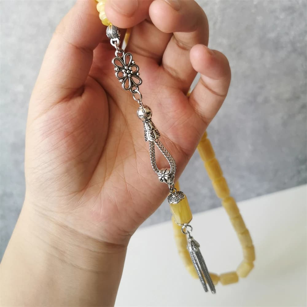 تسبيح 33 خرزة كبيرة الحجم خرز صلاة إسلامي اسطوانة 9*16 مللي متر راتينج تسبيح عربي مسبحة إسلامية رمضان هدية عيد تسبيح - 5