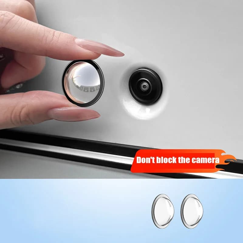 Universal Car Camera Lens Protector 2PCS Rear View Backup Camera Cover 360° Camera Protection Anti Scratch Waterproof - 4