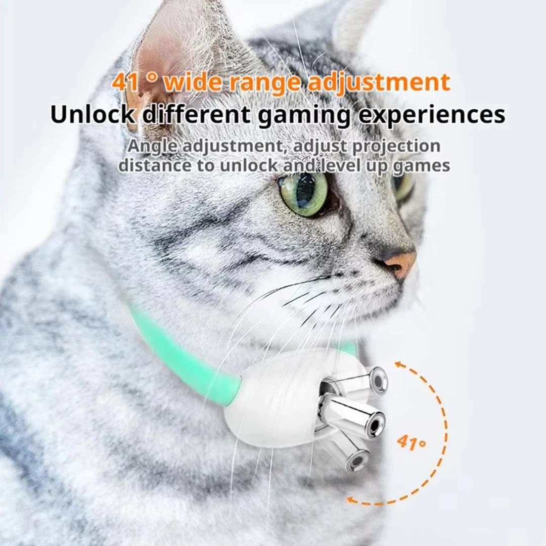 Rechargeable Laser Cat Teasing Collar Automatic Infrared Interactive Kitten Toy for Relieving Anxiety Pet Supplies - 5
