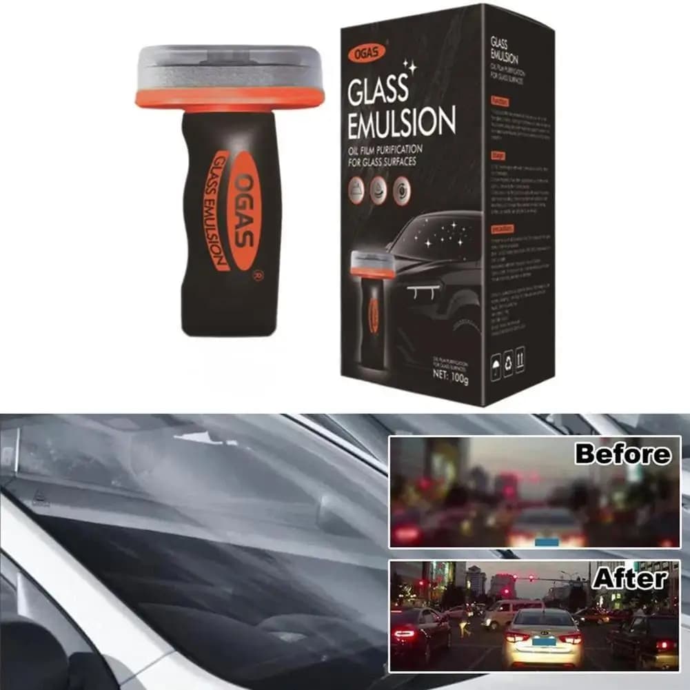 مزيل طبقة زيتية يدوي منظف زجاج السيارة الأمامي/الجانبي/الخلفي مرآة الرؤية الخلفية تنظيف زجاج السيارة - 5