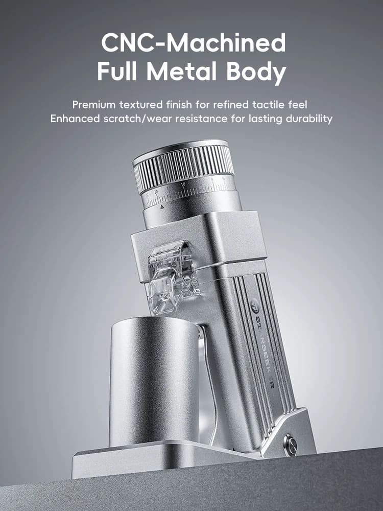 مطحنة قهوة كهربائية من STARSEEKER E55Pro، 55MM، مخروط إسبريسو، ضبط نعومة بلا درجات، مطحنة حبوب القهوة الباردة، أسود - 5