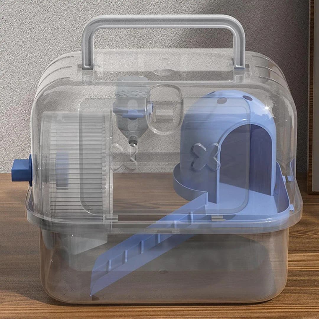 قفص حمل الهامستر للسفر خنزير غينيا جيربيل سكر جليدر هامستر قزم قفص خارجي للحيوانات الأليفة حقيبة حمل - 4