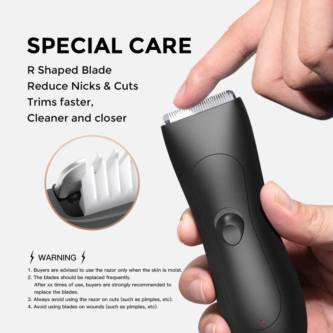 Men's Body Hair Trimmer Electric shaver Ball Groin Clipper Waterproof Body Hair Groomer USB Rechargeable 3 Colors Best Gift - 3