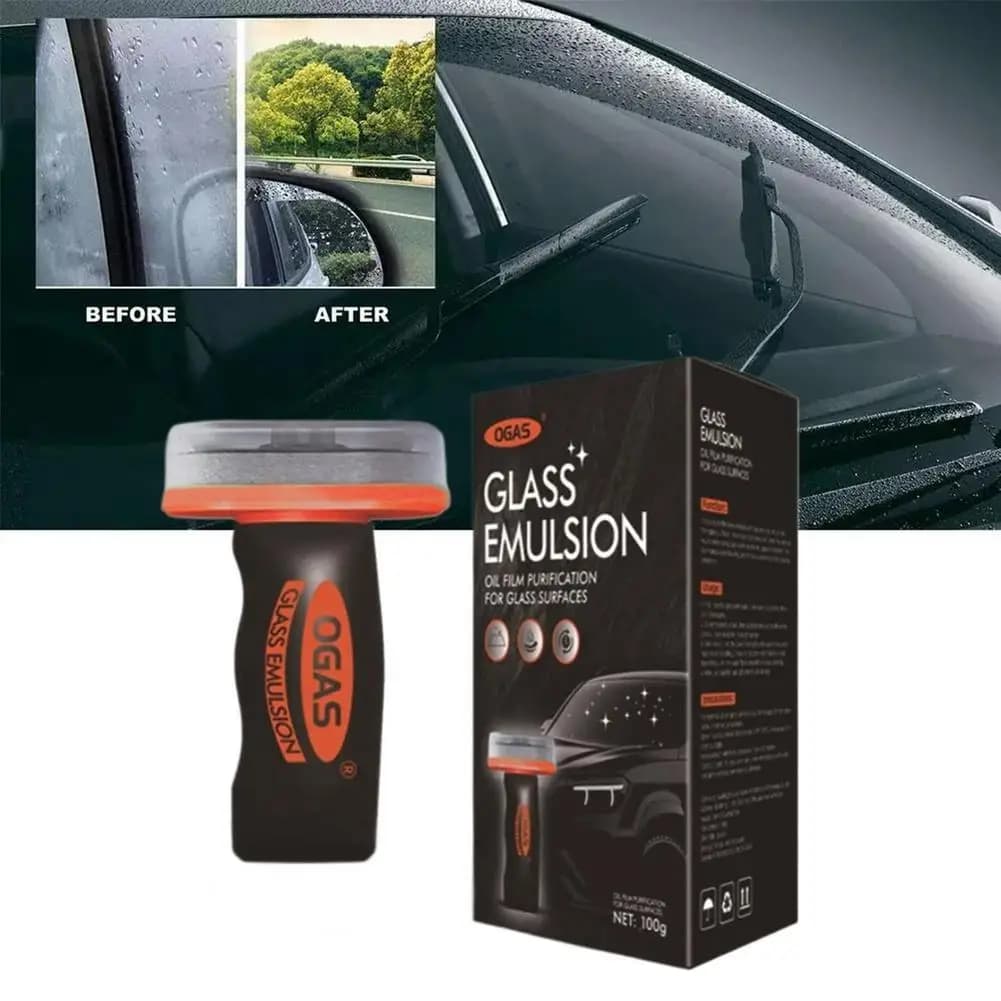 مزيل طبقة زيتية يدوي منظف زجاج السيارة الأمامي/الجانبي/الخلفي مرآة الرؤية الخلفية تنظيف زجاج السيارة - 3