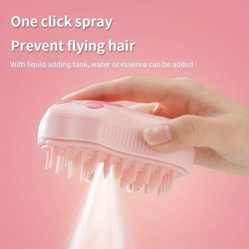 3 in 1 Cat Dog Steamy Brush Steam Brush Electric Sprayer Pet Hair Removal Combs for Massage Pet Grooming Brush Supplies - 4