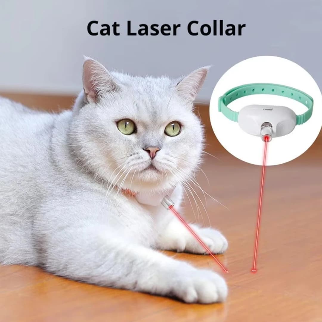 Rechargeable Laser Cat Teasing Collar Automatic Infrared Interactive Kitten Toy for Relieving Anxiety Pet Supplies - 4