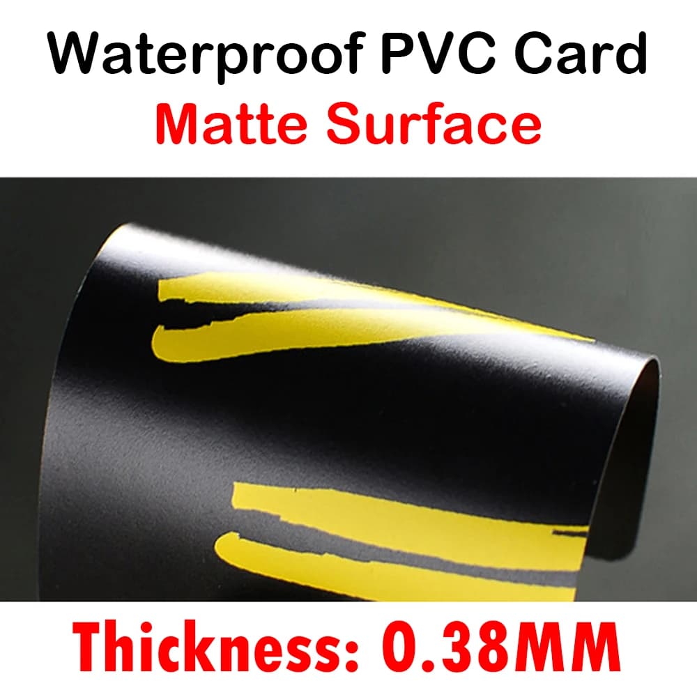 100-1000 قطعة بطاقة هوية عمل PVC مخصصة تصميم خاص شعار اسم بلاستيك مقاوم للماء جانبين لامع مطفي شكراً 85.5*54 مم - 5