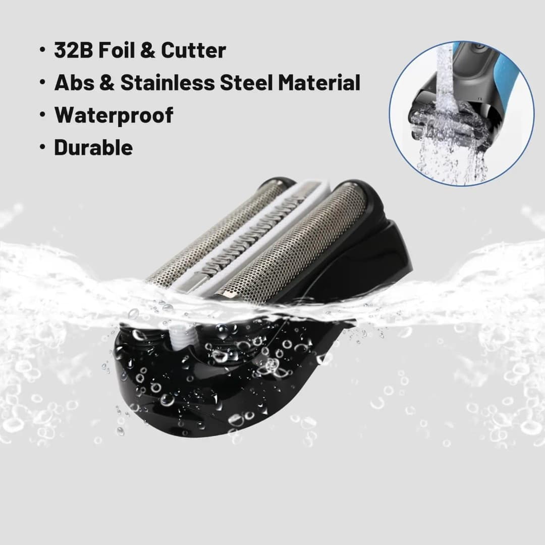 New 32B Replacement Head Compatible with Braun Series 3 3000s 3010s 3020s 3030s 300s 301s 310s 320s 330s Electric Shaver - 4