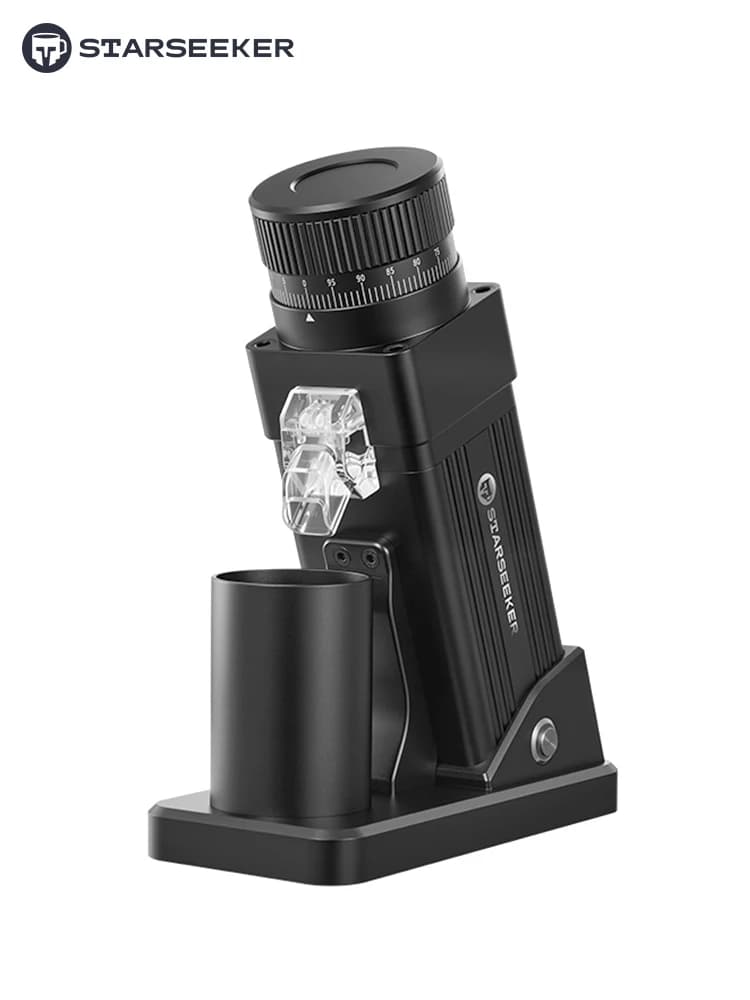 مطحنة قهوة كهربائية من STARSEEKER E55Pro، 55MM، مخروط إسبريسو، ضبط نعومة بلا درجات، مطحنة حبوب القهوة، أسود وأبيض