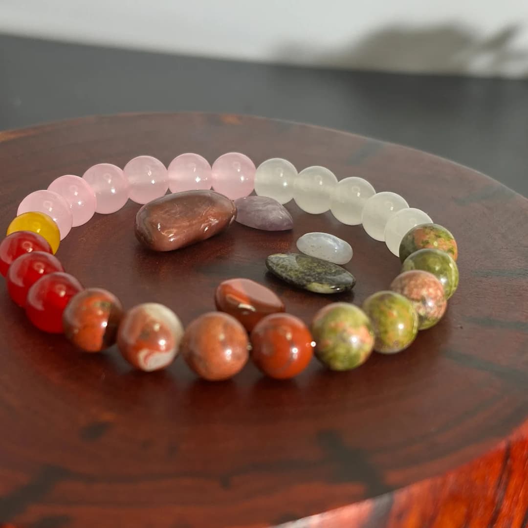 سوار خصوبة - سوار حمل صحي من حجر القمر، حجر شفاء، مجوهرات من الخرز، هدية - 5