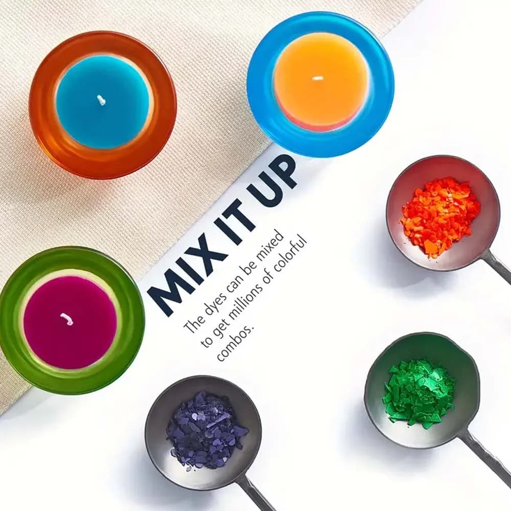 Premium Candle Making Kit: 16 Vibrant Colors, 5g Each - Perfect for DIY Candle Crafting & Dyeing Projects - 6