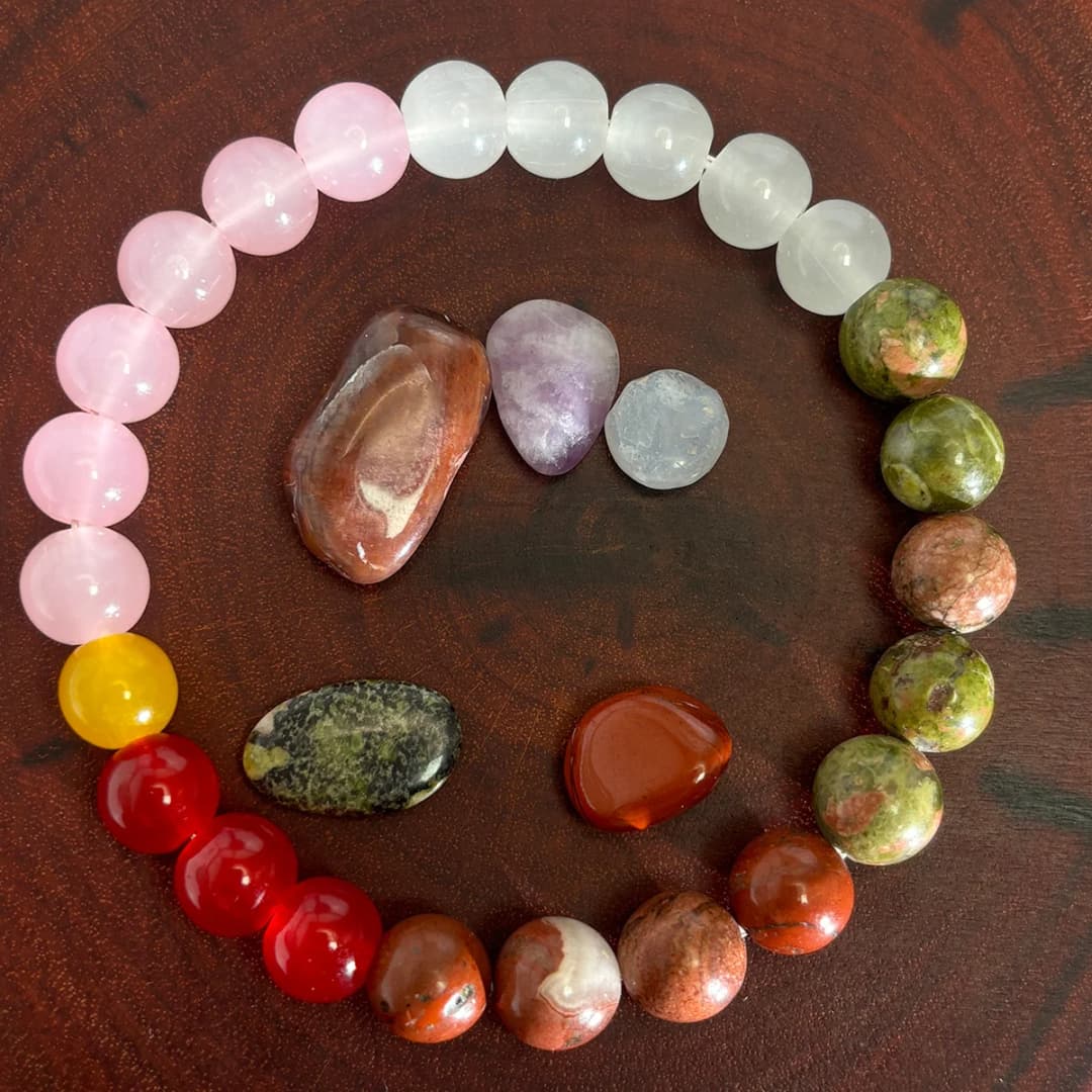 سوار خصوبة - سوار حمل صحي من حجر القمر، حجر شفاء، مجوهرات من الخرز، هدية - 3