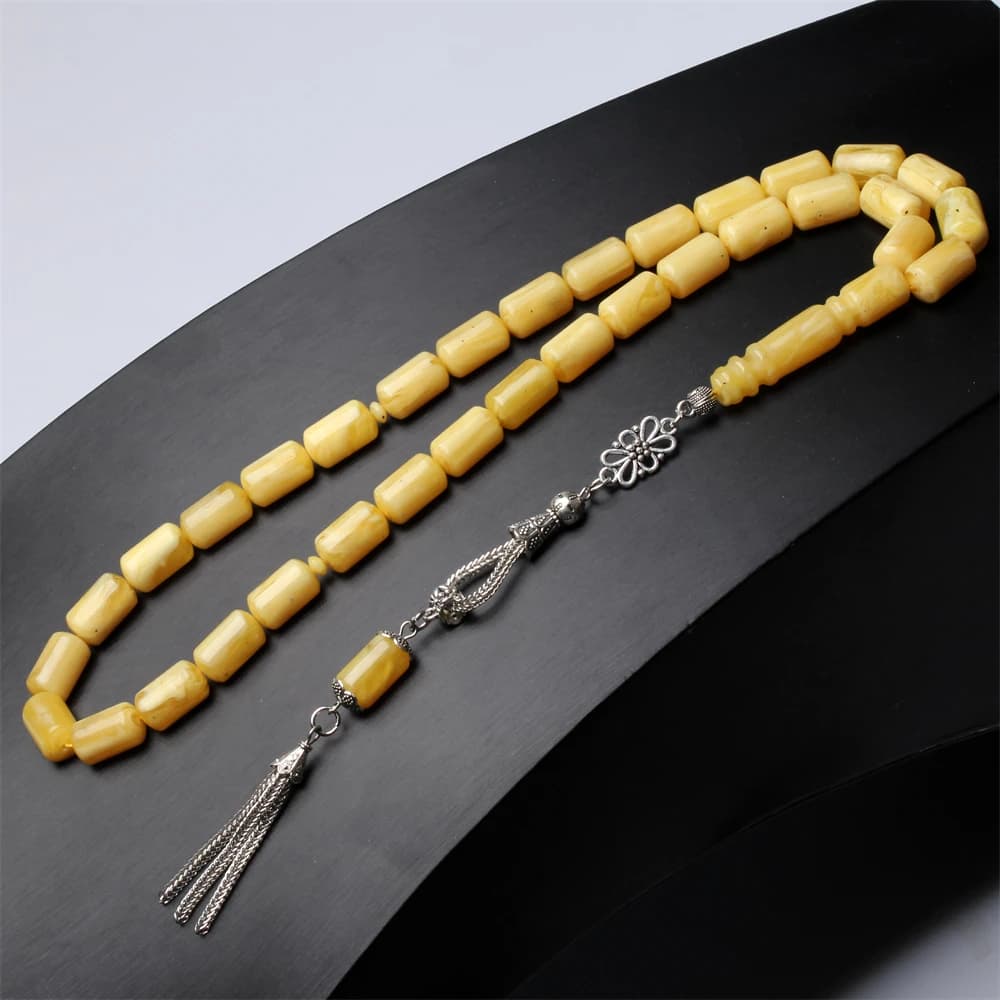 تسبيح 33 خرزة كبيرة الحجم خرز صلاة إسلامي اسطوانة 9*16 مللي متر راتينج تسبيح عربي مسبحة إسلامية رمضان هدية عيد تسبيح