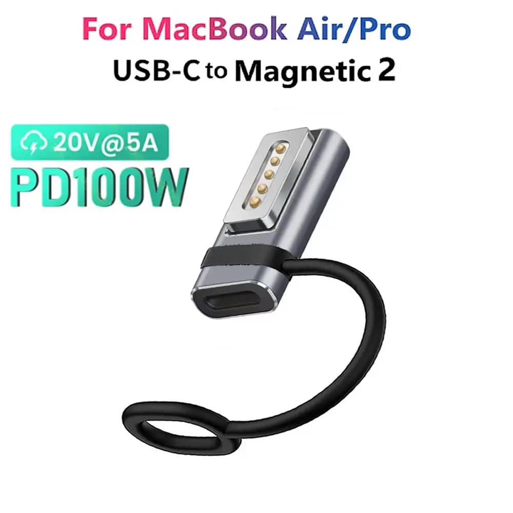 USB Type C Magnetic PD Adapter for Magsafe 1 2 MacBook Air Pro Led Indicator Fast Charging Magnet Plug Converter