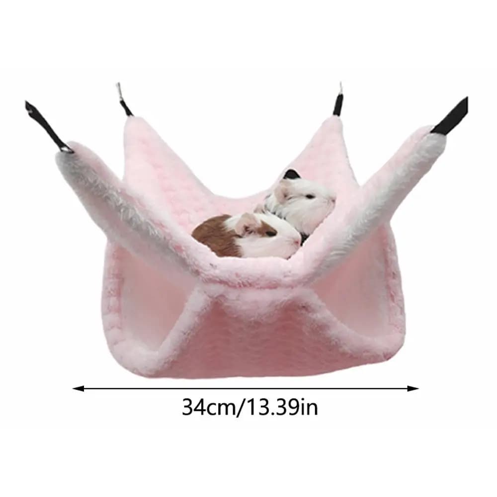 1Pc Hamster Nest Winter Bed House Shed Hanging Hammock Cage Tunnel Plush Hideaway For Hamster Guinea Pigs Sugar Small Pe H8z6 - 6