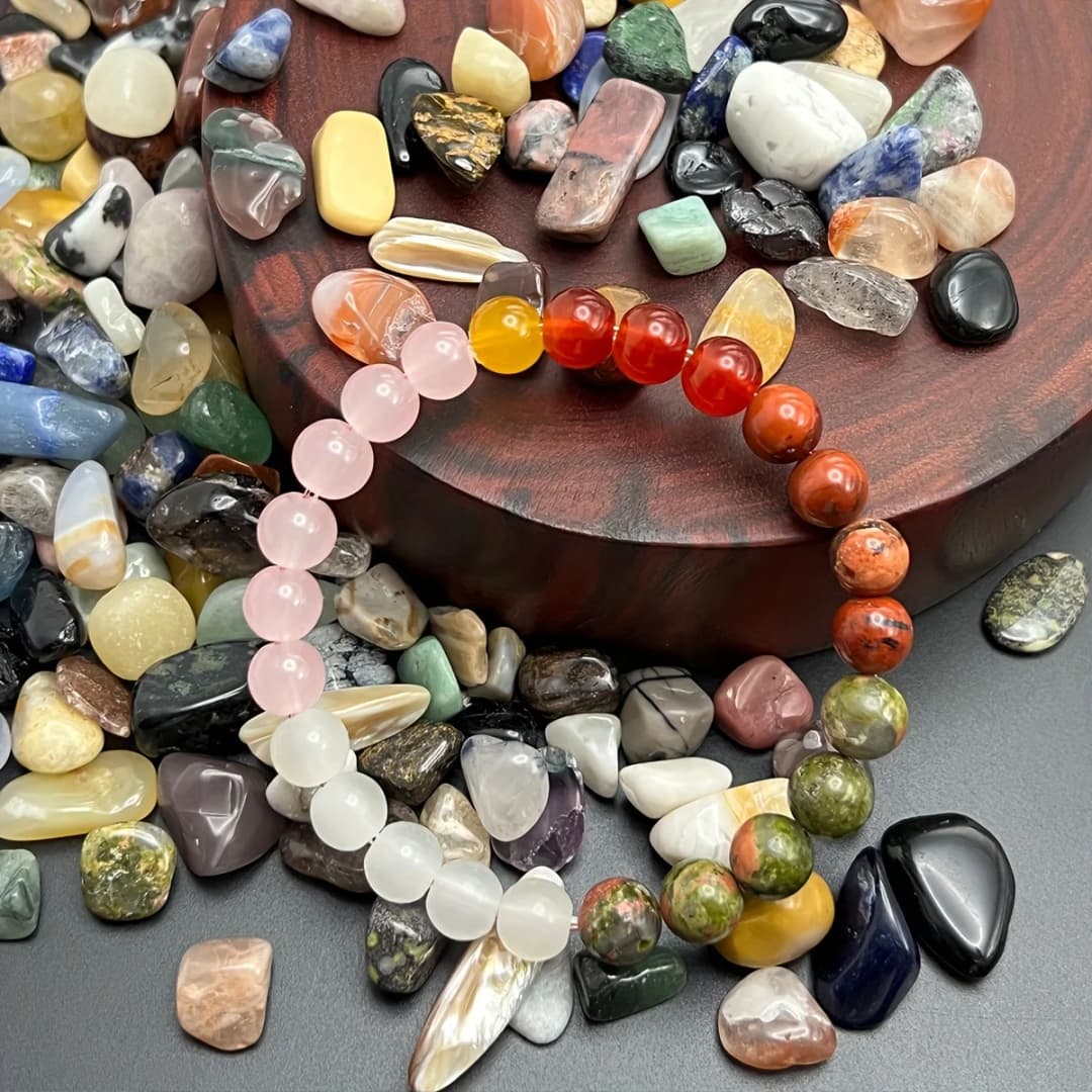 سوار خصوبة - سوار حمل صحي من حجر القمر، حجر شفاء، مجوهرات من الخرز، هدية - 2