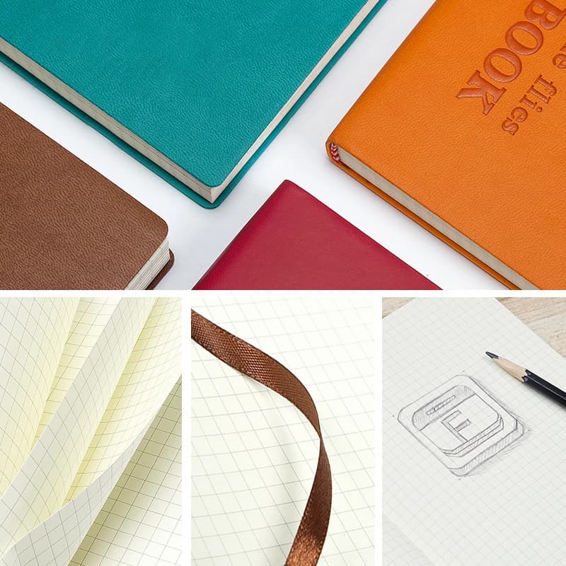 دفتر شبكي مقاس A5، سجل اجتماعات مكتب المدرسة والمجلات 80GSM/264 صفحة دفتر ملاحظات ورقي متقلب جدول أعمال 2025/26 - 2