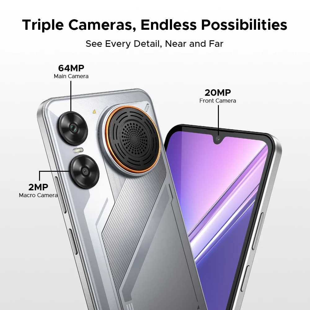 DOOGEE M30 Smartphon Android 16 6.88" HD+IPS Display Octa Core Mobile Phone 48GB(6+42)+256GB 8000mAh 64M Camera NFC 33W Chaging - 5