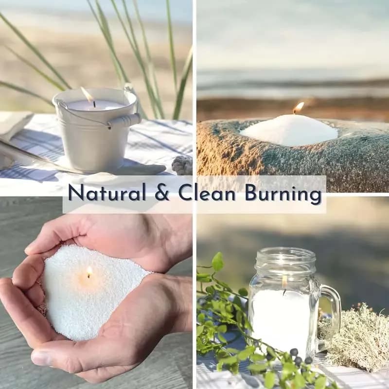 مجموعة شمعة لؤلؤية 200/500 جرام مع مجموعة الفتائل - مجموعة صنع الشموع بنفسك - رمل لؤلؤي قابل لإعادة الملء لحفلات الزفاف والحفلات - 3