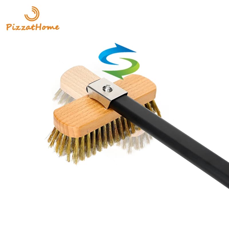 PizzAtHome فرن البيتزا المشطوف فرشاة النحاس الخشن النحاس مكشطة المنزلية شواء تنظيف فرن فرشاة الألومنيوم مقبض طويل قصير