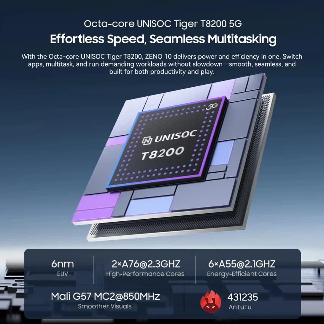 بلاك فيو زينو 10 تابلت 5G 2025، شاشة 11 بوصة FHD، شحن سريع 18 واط، معالج T8200، 8 جيجابايت + 128 جيجابايت، بطارية 8800 مللي أمبير، أندرويد 15 - 3