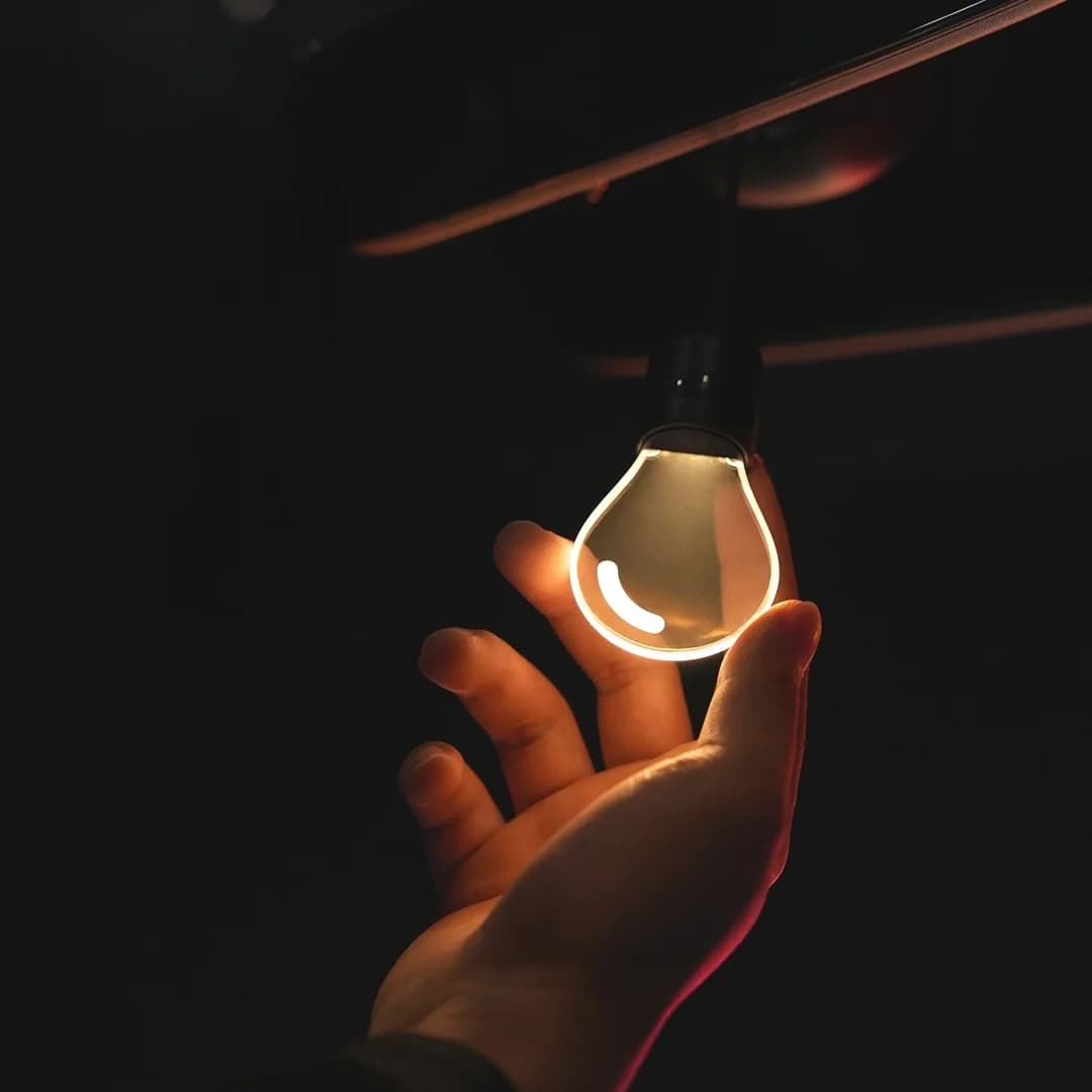 SEAMETAL Elegant Bulb Light Car Pendant Mirror Hanging Soft Glow LED Ambient Light Night Light Decoration Ornament for Vehicle - 6