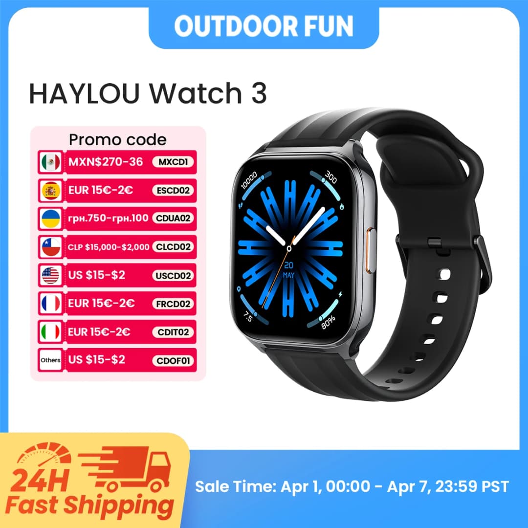 هايلو ووتش 3 ساعة ذكية بمكالمات صوتية شاشة AMOLED 1.85 بوصة مراقبة صحية 24 ساعة 150+ وضع رياضي ساعة ذكية مقاومة للماء 1ATM