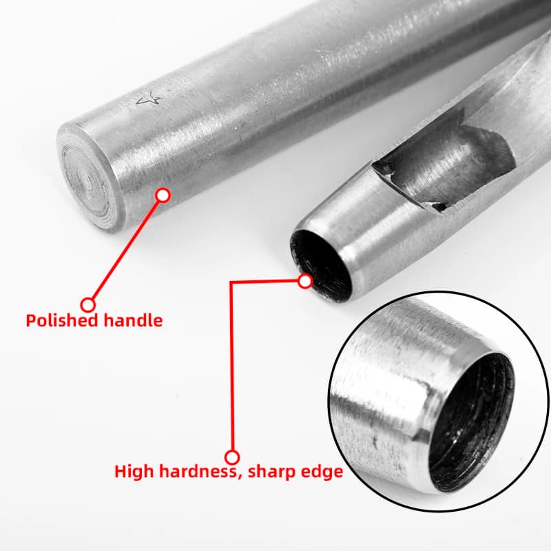مجموعة أدوات ثقب الجلد من WUTA، 1-15 قطعة، لصناعة الأحزمة والساعات والقماش - اصنعها بنفسك - 6
