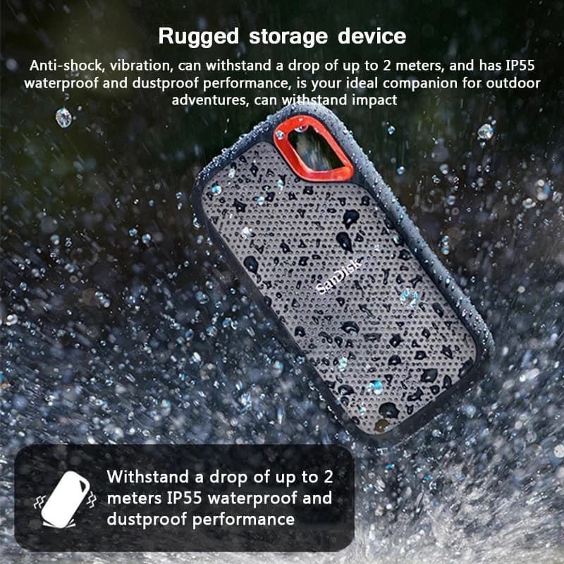 SanDisk Portable SSD USB 3.2 External HD 480GB 500GB 1TB 2TB 4TB HDD Hard Drive SSD Solid State 3.1 USB Flash Disk E30 E61 E81 - 6