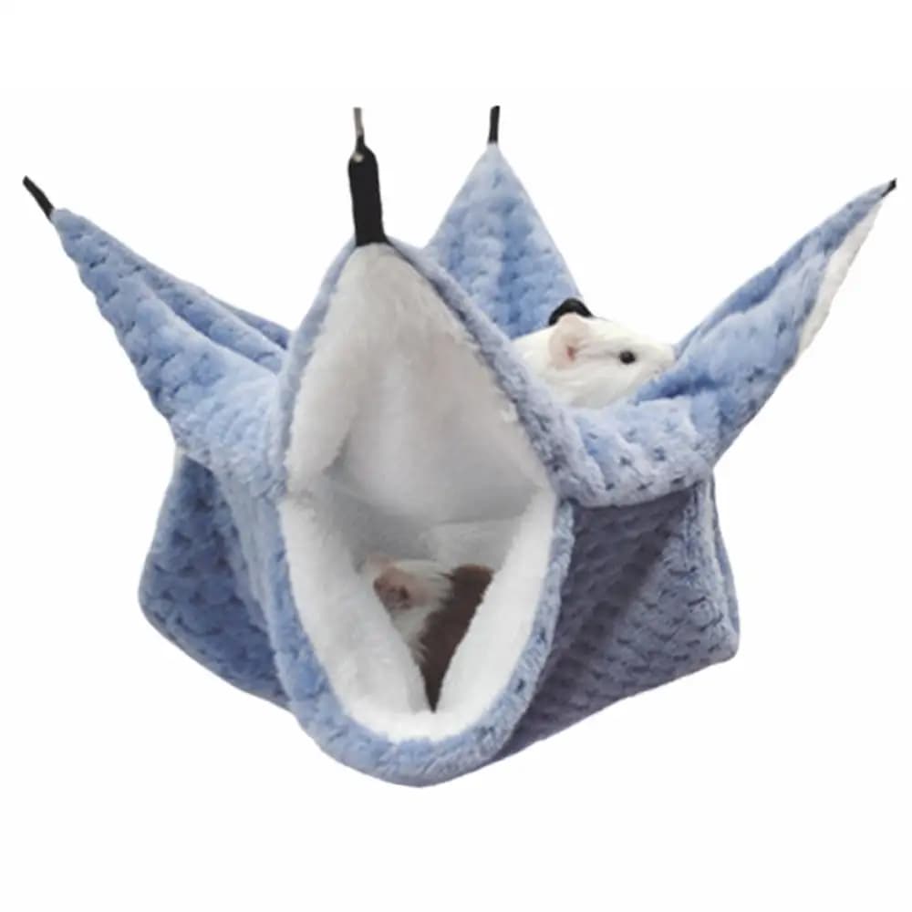 1Pc Hamster Nest Winter Bed House Shed Hanging Hammock Cage Tunnel Plush Hideaway For Hamster Guinea Pigs Sugar Small Pe H8z6 - 2