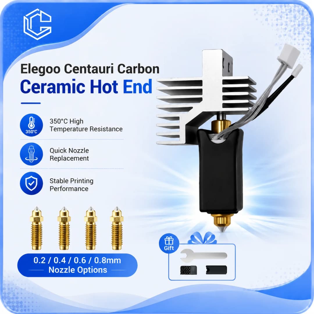 مجموعة فوهة ساخنة محدثة Elegoo CC بحجم 0.2/0.4/0.6/0.8 ملم لمجموعة فوهة ساخنة Elegoo Centauri Carbon/ فوهة Centauri