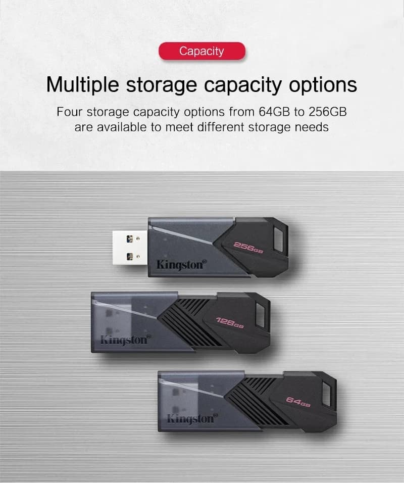 محركات أقراص فلاش USB من كينجستون، قلم تخزين 64 جيجابايت، ذاكرة 3.2، 128 جيجابايت، قلم تخزين صغير متين، قرص فلاش USB 3.2، مفتاح USB صغير 256 جيجابايت - 6