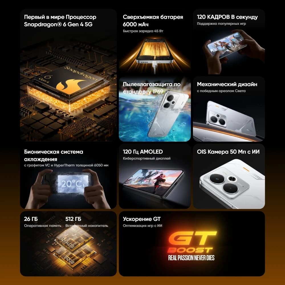 هاتف ريلمي 14 الذكي بشبكة 5G، معالج سنابدراجون 6 الجيل الرابع، بطارية 6000 مللي أمبير، شحن 45 واط، كاميرا 50 ميجابكسل مع OIS AI، شاشة أموليد 6.67 بوصة بمعدل تحديث 120 هرتز، IP69، NFC - 2