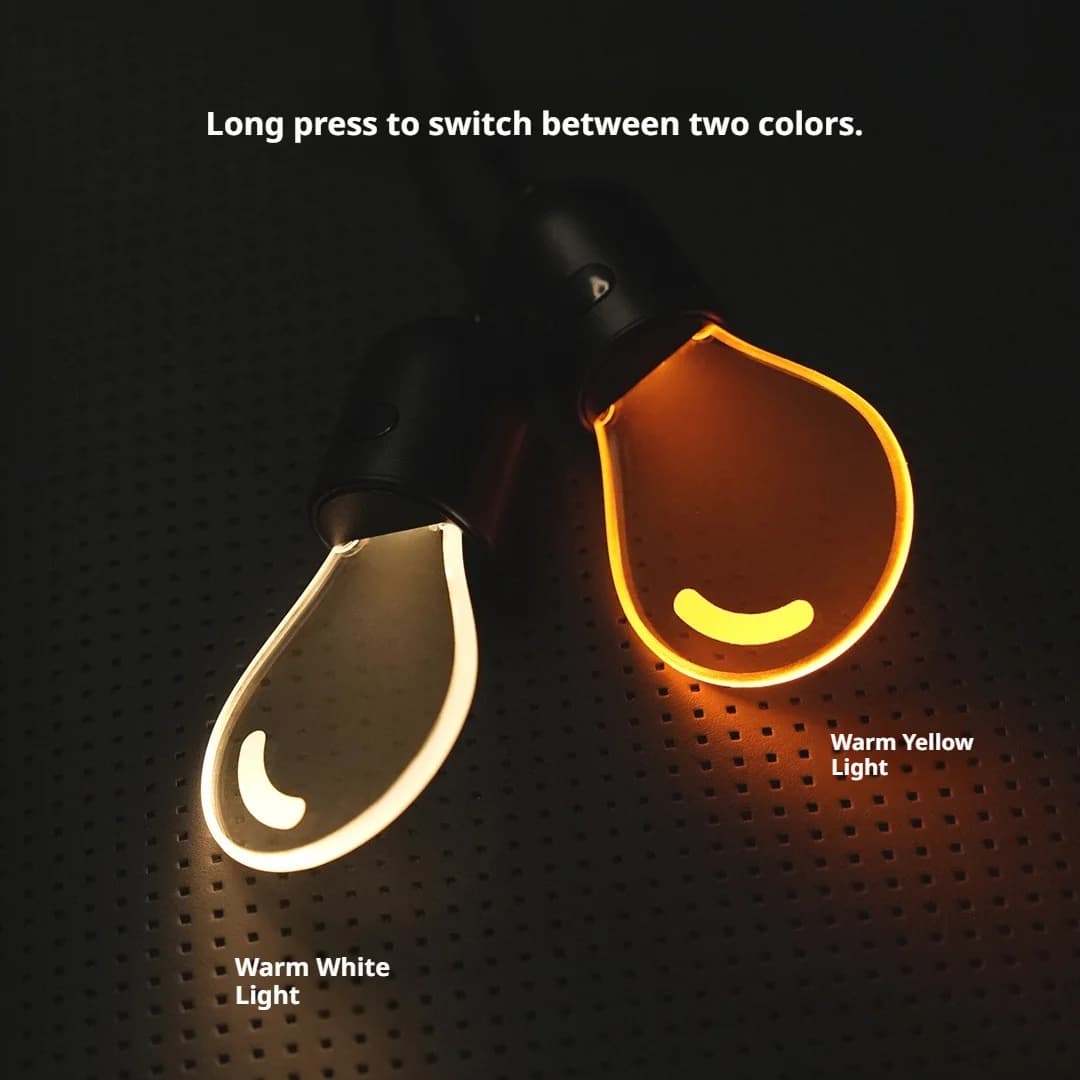 SEAMETAL Elegant Bulb Light Car Pendant Mirror Hanging Soft Glow LED Ambient Light Night Light Decoration Ornament for Vehicle - 3