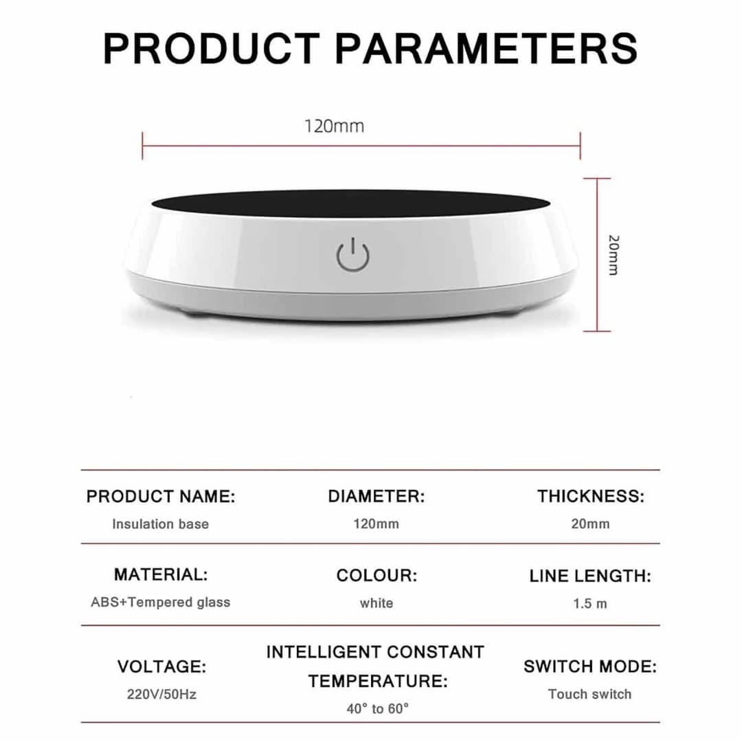 Xiaomi Mug Heater Coffee Mug Cup Warmer Smart Heating Pad Large Heating Plate Warm Mat Constant Temperature Gravity-Induction - 6