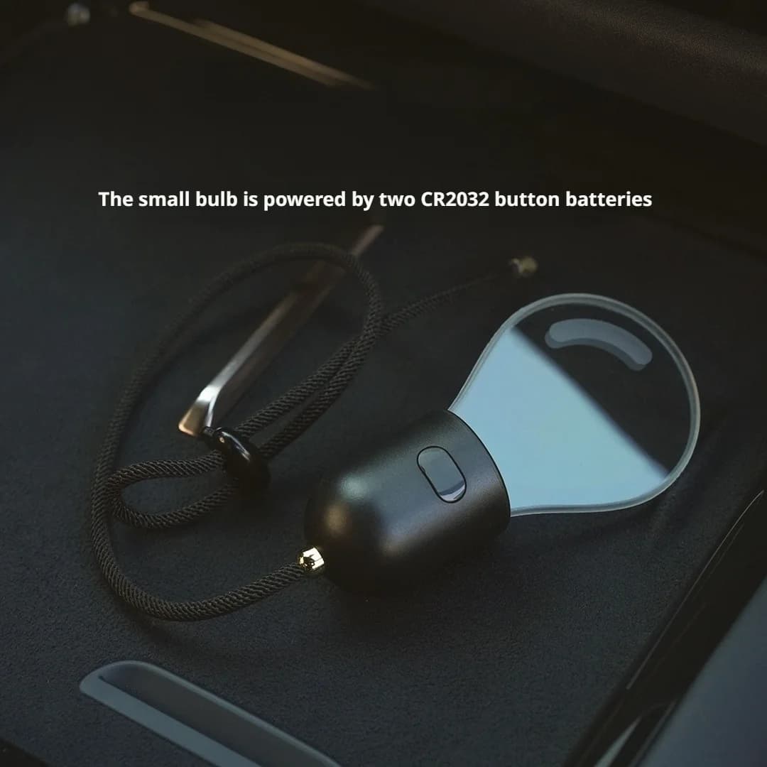 SEAMETAL Elegant Bulb Light Car Pendant Mirror Hanging Soft Glow LED Ambient Light Night Light Decoration Ornament for Vehicle - 2