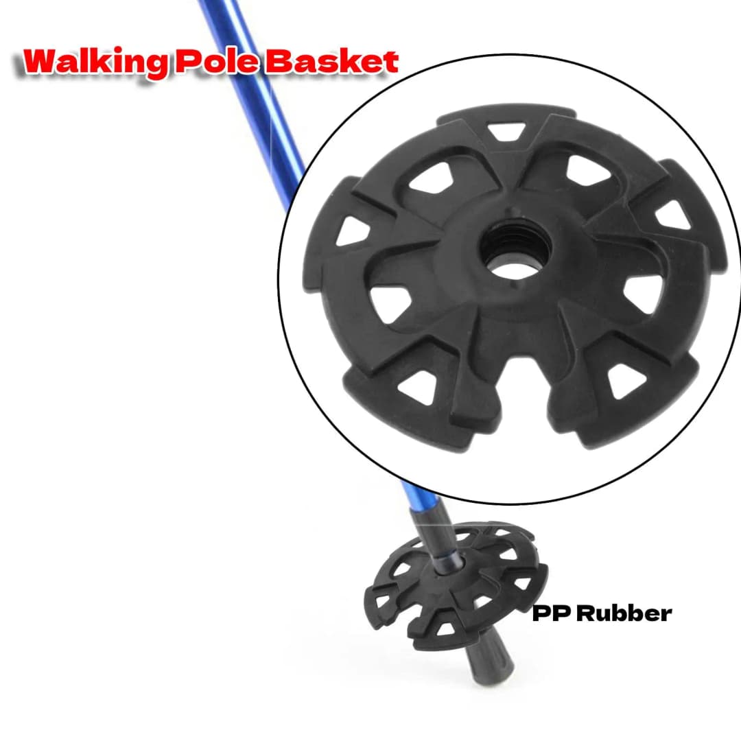 سلة ثلج لعصا التسلق 9 سم إكسسوارات استبدال لعصي التسلق والمشي في الهواء الطلق من مطاط PP