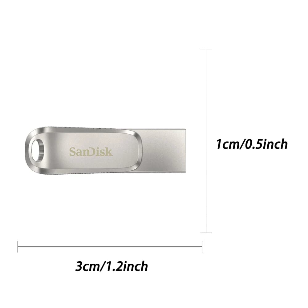 SanDisk Ultra Dual Drive Luxe USB Type-C Metal USB3.2 Flash Drive 32Gb 64Gb 128Gb 256Gb 512Gb 1T speed Up to 400Mb for PC Phone - 6