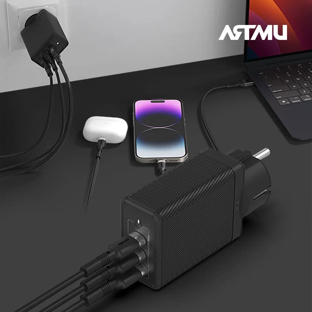 شاحن فائق السرعة متعدد الأرضيات ARTMU USB PD 100W PPS GaN GS610 - 3